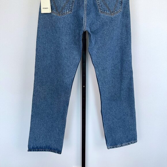 Vetements: GRAIL Medium 42cm CENSORED Embroidered Coin Button Jean FW20 - Picture 5 of 16